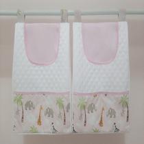 Porta Fralda Sem Laço Organizador Para Quarto de Bebê Kit 02 Peças Lindas Estampas