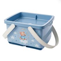 Porta Fraldas Caixa Organizadora Infantil Urso Azul 4,6L Decorada Meninos Porta Fraldas Caixa Organizadora Infantil Urso Azul 4,6L Decorada Meninos