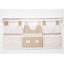 Porta Fraldas de Varão para Quarto de Bebê Esplendor Bege 03 Peças - Coleção Conforto