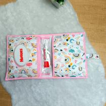 Porta Fraldas Lenço Pomada Bebe Menina Estampas Portátil Baby