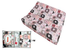 Porta Fraldas Lenços + Trocador De Cômoda Menina Bebê Porta Fraldas Lenços + Trocador De Cômoda Menina Bebê