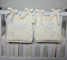 Porta Fraldas Para Berço Porta Treco 2 Peças Palha Porta Fraldas Para Berço Porta Treco 2 Peças Palha
