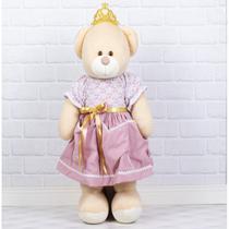 Porta fraldas ursa princesa petit com renda - enfeite de porta bebe