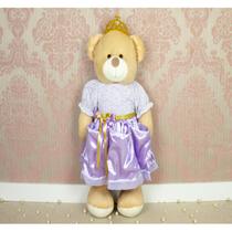 Porta fraldas ursa princesa petit com renda - enfeite de porta bebe