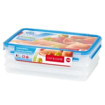 Porta Frios C/3 Compartimentos 19cm X 26cm Clip & Close Emsa Porta Frios C/3 Compartimentos 19cm X 26cm Clip & Close Emsa