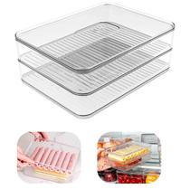 Porta Frios Clear Duplo Organizador Acrílico Para Geladeira OU