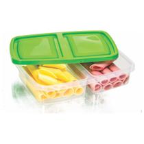 Porta Frios Com 2 Divisórias Pote Multiuso 1250 Ml Cores Sortidas