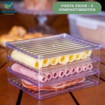 Porta Frios com 3 Compartimentos e 1 Tampa