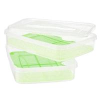 Porta Frios Duplo Com Tela de Plástico 2,8Litros 24,5x18x9cm Porta Frios Duplo Com Tela de Plástico 2,8Litros 24,5x18x9cm