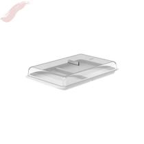 Porta Frios Duplo Linha Break com Tampa em PS Transparente Porta Frios Duplo Linha Break com Tampa em PS Transparente