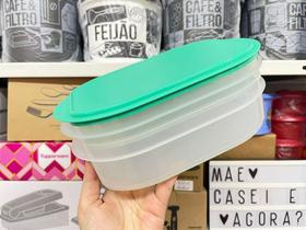 Porta Frios Empilháveis Tupperware Mint - Transparente e Verde Porta Frios Empilháveis Tupperware Mint - Transparente e Verde