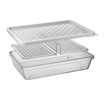 Porta Frios Geladeira C/ Divisoria Escorredor Pote Organiza Porta Frios Geladeira C/ Divisoria Escorredor Pote Organiza