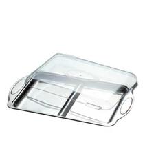 Porta Frios Inox Com Cúpula Transparente