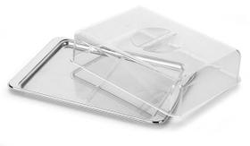 Porta frios inox com divisória e tampa acrílico pop - Forma