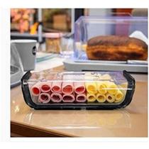 Porta Frios Plástico Tampa Transparente Pote Queijo Presunto