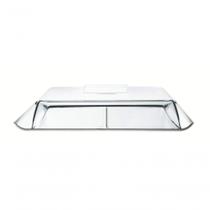 Porta Frios Tramontina Quadrata Aço Inox Com Cúpula Transparente