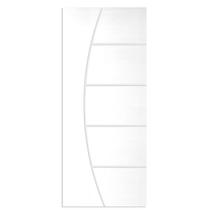 Porta Frisada C/ Fundo Primer Branco UV CM01 62x210cm - Só a Porta - COSMADE MADEIRAS