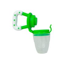 Porta Fruta Chupeta Alimentação Silicone Bebê BPA Free Verde