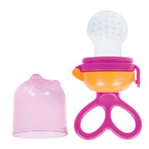 Porta Frutinha Rosa Em Silicone Para Introdução Alimentar 6156 Buba Porta Frutinha Rosa Em Silicone Para Introdução Alimentar 6156 Buba