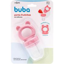 Porta frutinhas em silicone ursinho rosa buba Porta frutinhas em silicone ursinho rosa buba