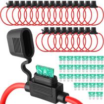Porta-fusíveis Shimeyao 12 AWG à prova d'água com fusíveis de 30A 48 unidades