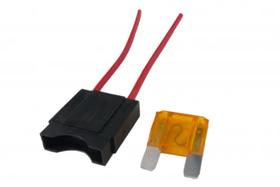 Porta Fusível Lamina Max Fio 4mm + Fusível Maxi 40 amperes