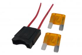 Porta Fusível Maxi Fio 4mm + 2 Fusíveis Lâmina Max 40 Ampere