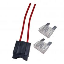 Porta Fusível Maxi Fio 4mm + 2 Fusível Lâmina Max 80 amperes