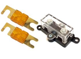 Porta Fusível Midi Pequeno e 2 Fusíveis Mini Faca 40 Amperes Porta Fusível Midi Pequeno e 2 Fusíveis Mini Faca 40 Amperes