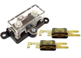 Porta Fusível pequeno acrilico Para Som Automotivo Midi e 2 Fusíveis 70 Ampereres