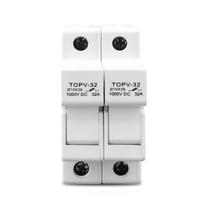 Porta Fusível Solar Fotovoltaico Bipolar 10x38mm 32a 1000v