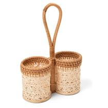 Porta Galheteiro Rattan Natural - Copa & Cia