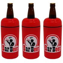 Porta Garrafa Cerveja 600ml Bar Beer Termico Cores Kit 3pc