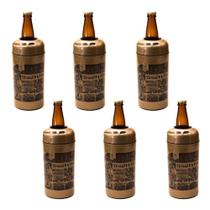 Porta Garrafa Cerveja Litrão 1000ml Retro Termico Kit 6pc