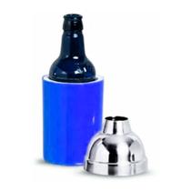 Porta Garrafa de Cerveja em Alumínio e Isopor Térmico 300Ml - Azul Royal
