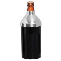 Porta Garrafa de Cerveja em Alumínio e Isopor Térmico 600Ml - Black - Retrofenna Decor