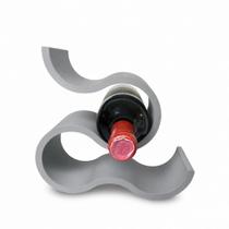 Porta Garrafa de Vinho Fosco Estilo Moderno Design Orgânico Decorativo - Porta Garrafa de Vinho Fosco Estilo Moderno Design Orgânico Decorativo -