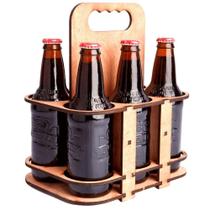 Porta Garrafa para Cerveja 6 Lugares 6L em MDF Cru 6mm Suporte Decorativo para Bar Lenobre