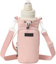 Porta Garrafa Térmica de Água 1L Bolsa com Alça Ajustável Ombro e Mão Ideal para Academia Caminhada Viagem