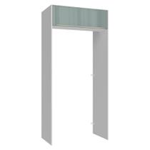 Porta-Geladeira 103 cm 1 Porta Basculante Branco/Cinza Lux Madesa