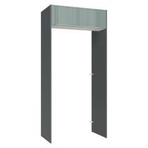Porta-Geladeira 103 cm 1 Porta Basculante Cinza/Branco/Cinza Lux Madesa