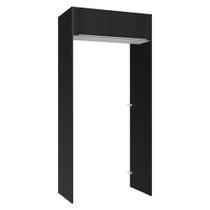 Porta-Geladeira 103 cm 1 Porta Basculante Preto/Branco/Preto Lux Madesa Porta-Geladeira 103 cm 1 Porta Basculante Preto/Branco/Preto Lux Madesa