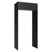 Porta-Geladeira 103 cm 1 Porta Basculante Preto/Rustic/Preto Agata Madesa Porta-Geladeira 103 cm 1 Porta Basculante Preto/Rustic/Preto Agata Madesa