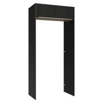Porta-Geladeira 103 cm 1 Porta Basculante Preto/Rustic/Preto Lux Madesa