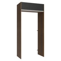 Porta-Geladeira 103 cm 1 Porta Basculante Rustic/Preto Glamy Madesa