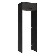 Porta-Geladeira 73 cm 1 Porta Basculante Preto/Rustic/Preto Agata Madesa Porta-Geladeira 73 cm 1 Porta Basculante Preto/Rustic/Preto Agata Madesa