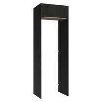 Porta-Geladeira 73 cm 1 Porta Basculante Preto/Rustic/Preto Lux Madesa Porta-Geladeira 73 cm 1 Porta Basculante Preto/Rustic/Preto Lux Madesa