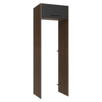 Porta-Geladeira 73 cm 1 Porta Basculante Rustic/Preto Agata Madesa Porta-Geladeira 73 cm 1 Porta Basculante Rustic/Preto Agata Madesa