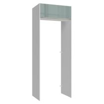 Porta-Geladeira 83 cm 1 Porta Basculante Branco/Cinza Lux Madesa Porta-Geladeira 83 cm 1 Porta Basculante Branco/Cinza Lux Madesa