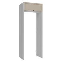 Porta-Geladeira 83 cm 1 Porta Basculante Branco/Crema Vik Madesa Porta-Geladeira 83 cm 1 Porta Basculante Branco/Crema Vik Madesa